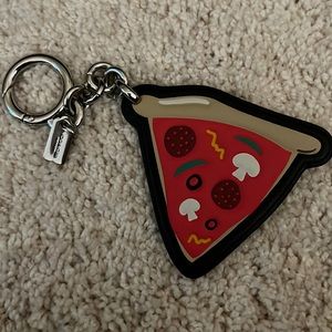 Coach pizza key chain